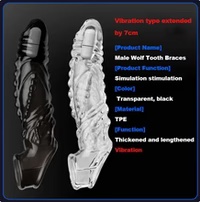 [Discreet Shipping]🔥 Bigger. Harder. Wilder. 🔥 💦 The Explosive Vibrating Wolf-Tooth Crystal Sleeve 💦